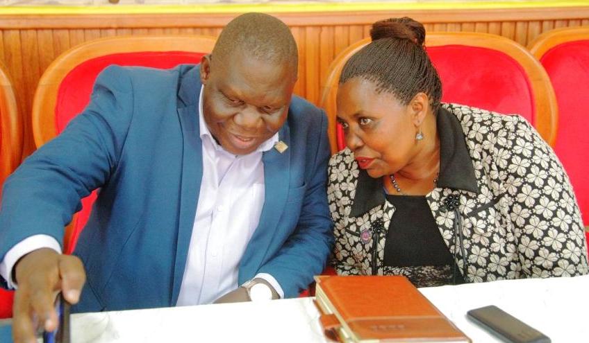 Ssabaganzi Emannuel Seekitolek Chating with Hon. Rose Nakafeero Ssuka